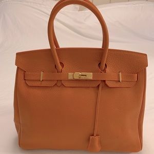 Orange Birkin Togo 35 Bag